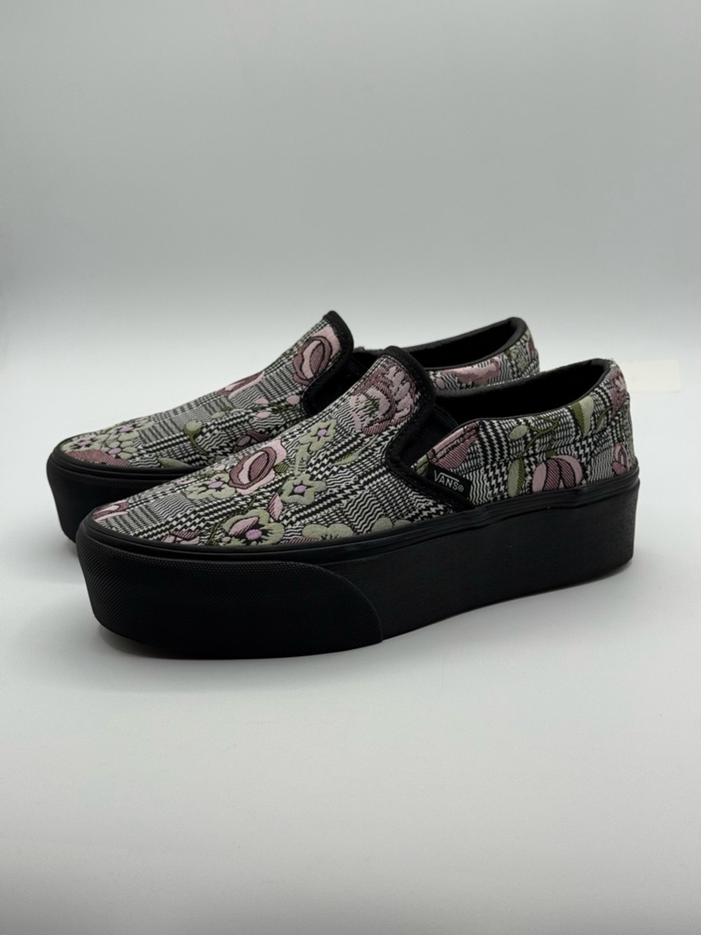 Vans Tapestry Floral Platform Slip-On Sneakers Chunky Sole Street Style Shoes - Picture 4 of 17